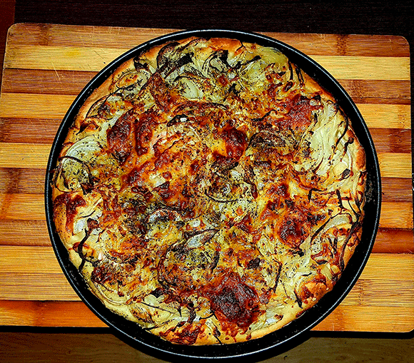 COCINA EN CASA 17.1: PIZZA FUGAZZETTA